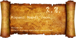 Kopasz Napóleon névjegykártya